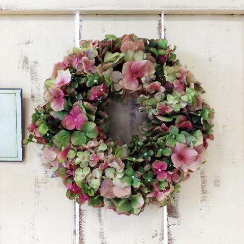 あじさいリースアンティークグリーンフェイク Ajisai0 あとりえ 悠然 通販 Yahoo ショッピング