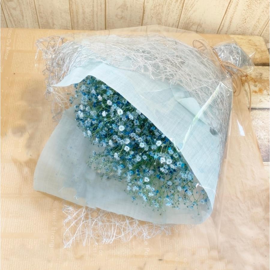 かすみ草ブルー花束青染め誕生日 記念日感謝のお花 Kasumi あとりえ 悠然 通販 Yahoo ショッピング