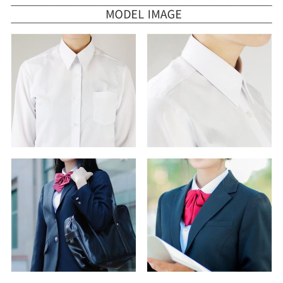 アトリエ365 スクールシャツ 女子 長袖 白 制服 学生服 ブラウス ノー
