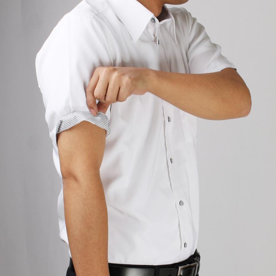 ワイシャツ 半袖 メンズ Yシャツ ノーアイロン ビジネス シャツ ストレッチ 白 伸縮 At Ms Sbu 1791 宅配便のみ Clz At Ms Sbu 1791 アトリエ365 通販 Yahoo ショッピング
