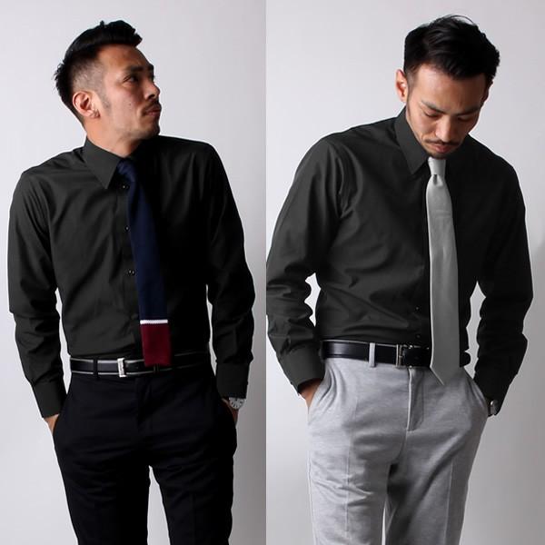 一生 熱 病んでいる ワイシャツ 黒 ビジネス Ricochet Jp