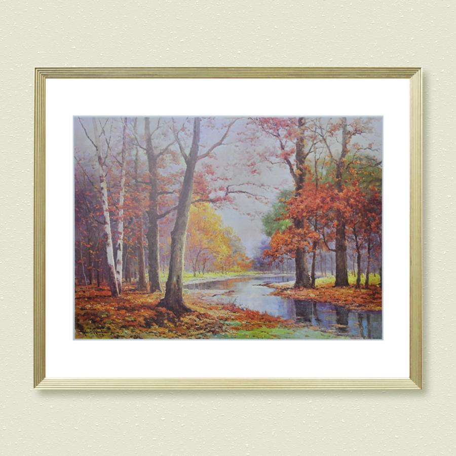 アートポスター 額入り 絵画 風景画 インテリア : アトリエ4seasons