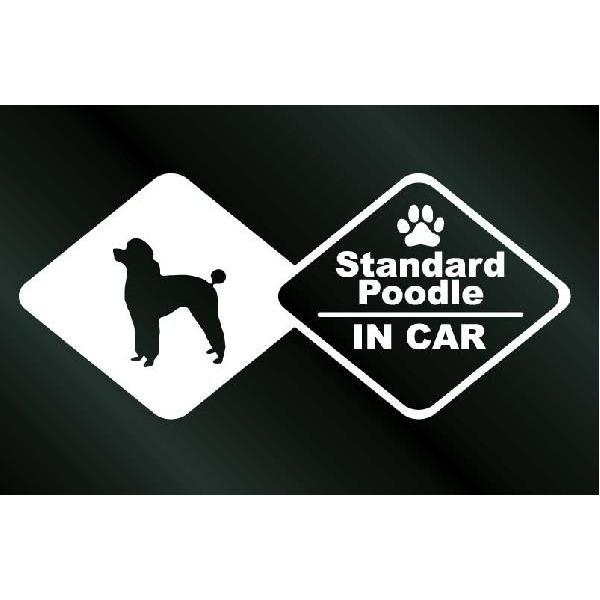 犬のステッカー『DOG STICKER』 ドッグステッカー スタンダードプードルB IN CAR 10001045アトリエDOMヤフー店 通販 Yahoo!ショッピング