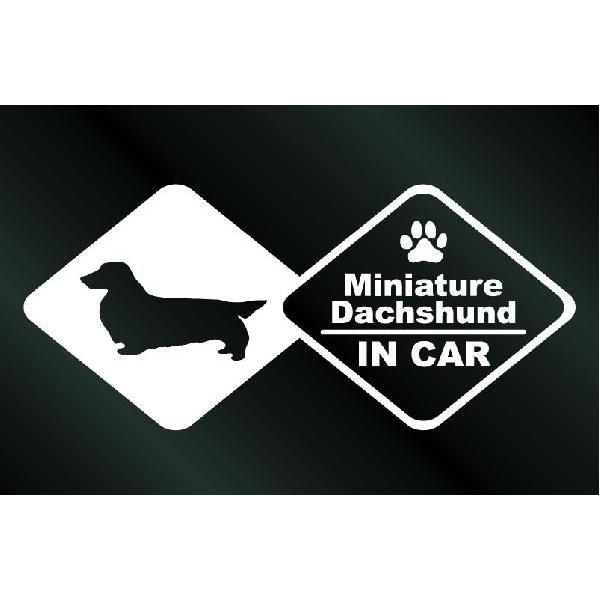 犬のステッカー『DOG STICKER』ドッグステッカー ミニチュアダックスフンド ロング IN CAR 10001104アトリエDOMヤフー店 通販 Yahoo!ショッピング