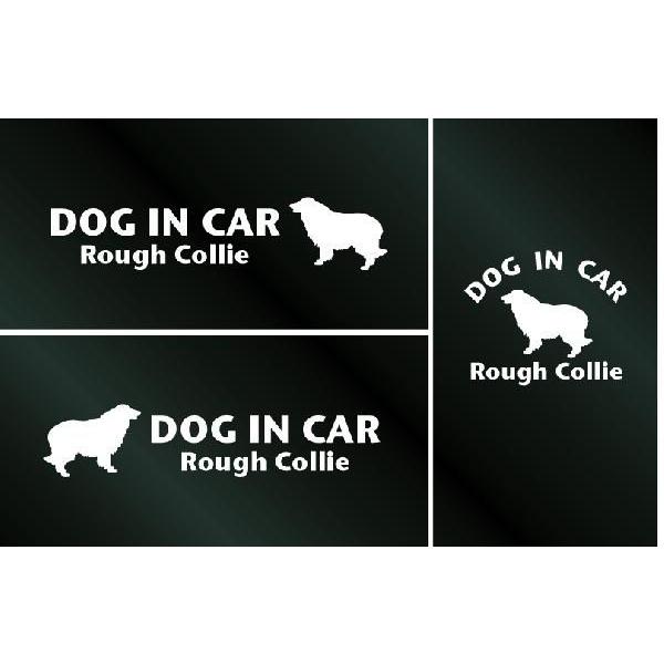 犬のステッカー『DOG STICKER』ドッグステッカー『DOG IN CAR』ラフコリー 3枚組 10001181アトリエDOMヤフー店 通販 Yahoo!ショッピング