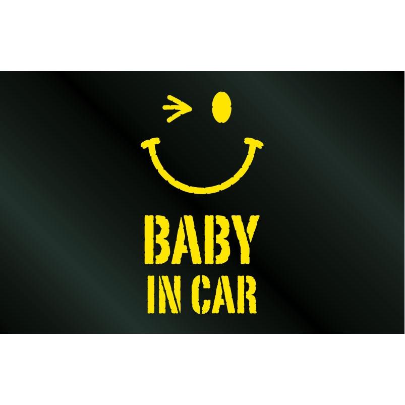 [アトリエDOM] BABY IN CAR ニコちゃんステッカー Bタイプ