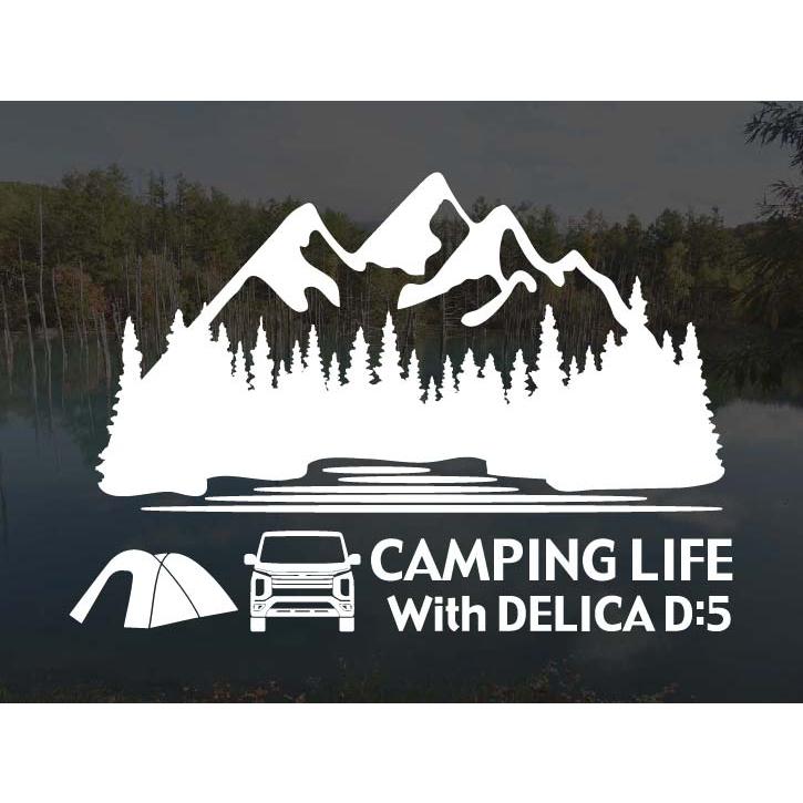 デリカ D:5 CV1W 中期 CAMPING LIFE With DELICA ステッカー Lサイズ