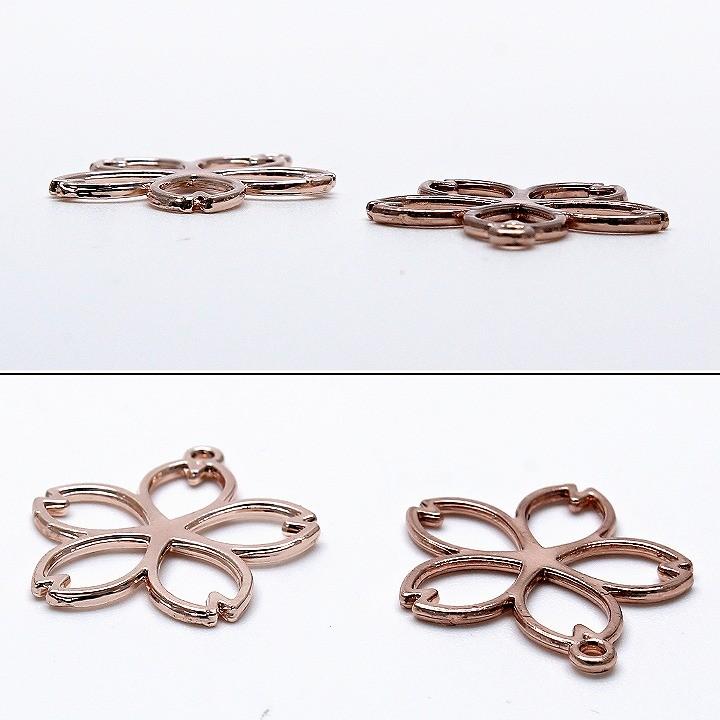 シンプル 桜の空枠 1個 ピンクゴールド レジンパーツ さくら サクラ 春