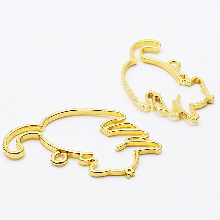 背伸びをするネコの空枠 1個  レジン空枠 ねこ 猫 動物 ネコのフレーム レジン用フレーム 伸びた猫 |  | 03