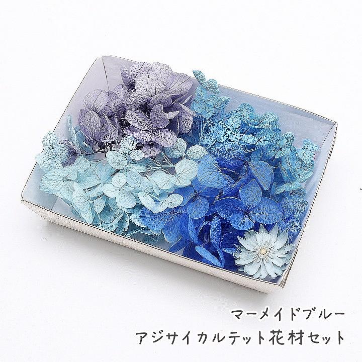 プリザーブドフラワー 花材まとめ売り アジサイ マーガレット 鳥さん 全部セット マーメイドブルー アジサイカルテット花材セット 手芸クラフト ハー