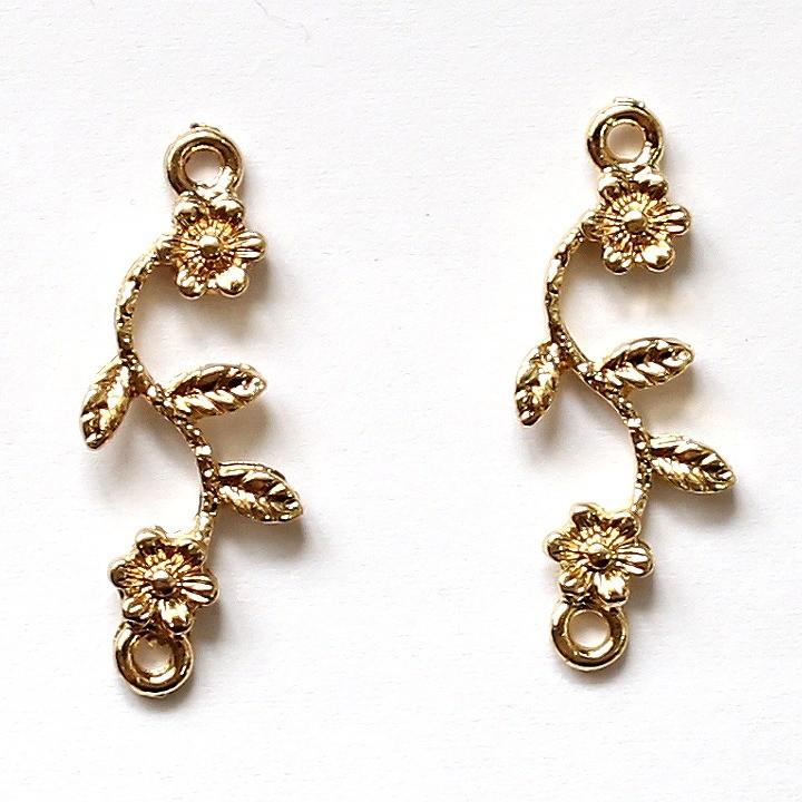 アクセサリー チャーム パーツ ボタニカルフラワーコネクターb 10個 Ath 2755 あとりえほのか 通販 Yahoo ショッピング