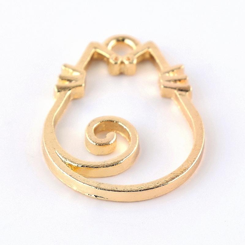 レジン枠 しっぽくるくるミニサイズネコ 1個[ゴールド] 空枠 透かしチャーム ねこ 猫 しっぽ 尻尾 かわいい 可愛い 小さい空枠 |  | 01