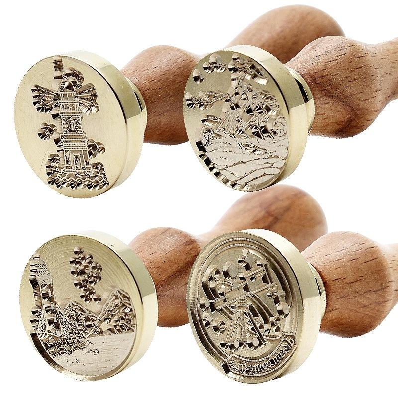 シーリングワックス用 スタンプ 全4種(灯台A/灯台B/入り江/天体望遠鏡