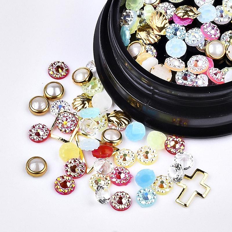 レジン 封入材料 キラキララインストーン・パール・樹脂パーツアソート