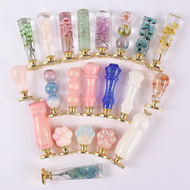 レジン シリコン型 シーリングスタンプのハンドルが自作できるモールド