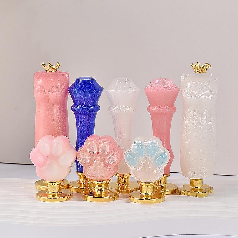 レジン シリコン型 シーリングスタンプのハンドルが自作できるモールド