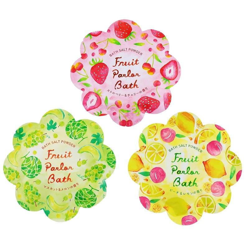 入浴剤 フルーツパーラーバスソルトパウダー 40g ストロベリー チェリー ピーチ レモン マスカット メロン Bath 0098 あとりえほのか 通販 Yahoo ショッピング