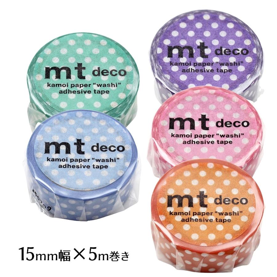 マスキングテープ mt1P Deco 15mm×5m ドット 全5色 : あとりえ