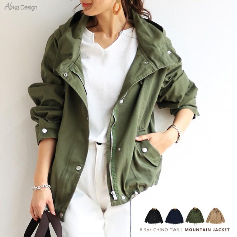 マウンテンパーカー レディース Almadesign アルマデザイン チノツイル ジャケット ゆったり 体形カバー 秋冬 宅配便 Tri 0005 あとりえほのか 通販 Yahoo ショッピング