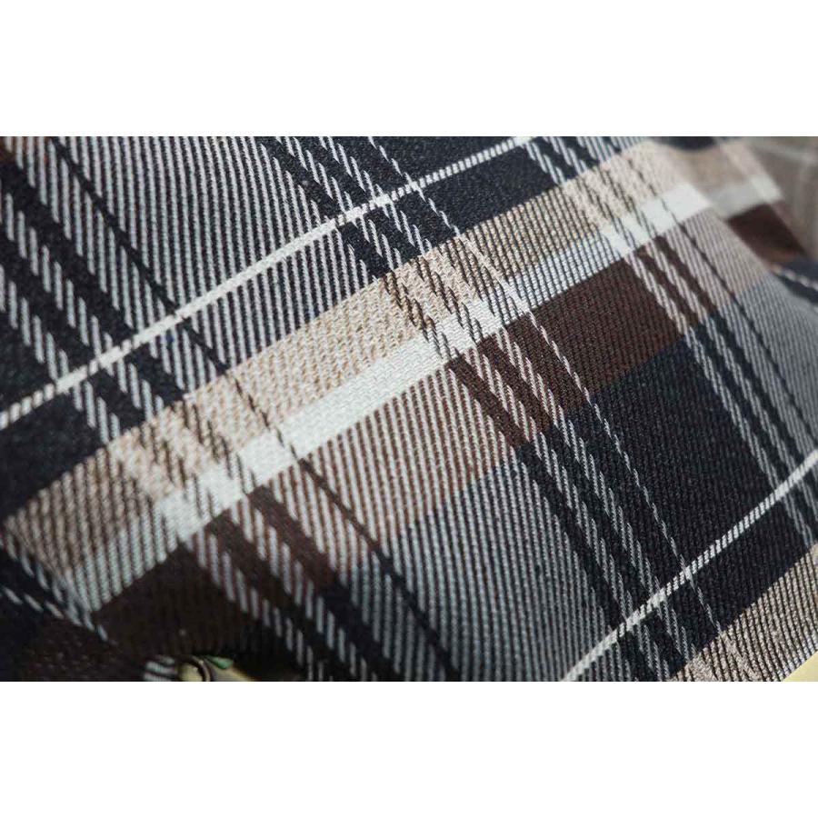 撥水加工・西陣織シルク・がま口ショルダー・タータンチェック・チャコールブラック・レディース・日本製 |  | 08