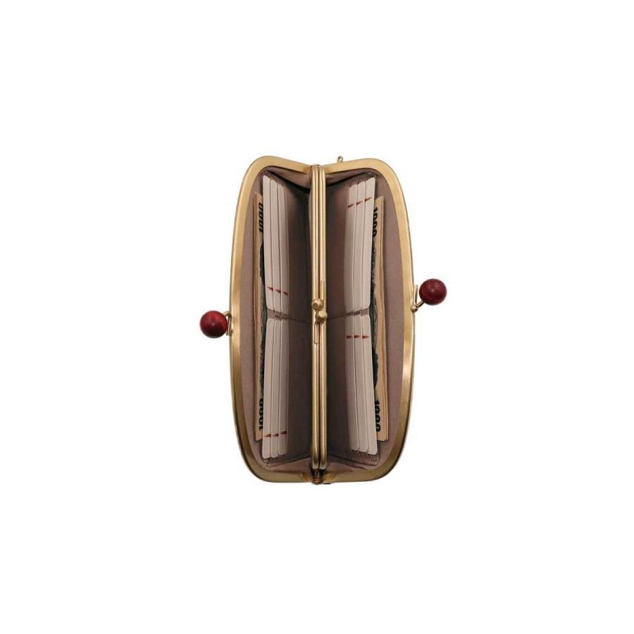 西陣織シルク・がま口長財布・京組紐ストラップ付・ギンガムチェック・ブラウン・レディース・日本製 |  | 07