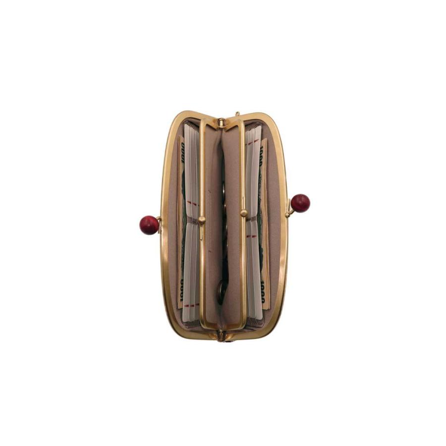 西陣織シルク・がま口長財布・京組紐ストラップ付・ギンガムチェック・ブラウン・レディース・日本製 |  | 08