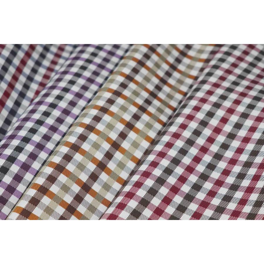 西陣織シルク・がま口長財布・京組紐ストラップ付・ギンガムチェック・レッド・レディース・日本製 |  | 10