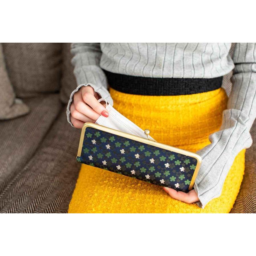 撥水加工・西陣織シルク・抗菌・抗ウイルス・がま口マスクケース・格子柄・日本製 |  | 17