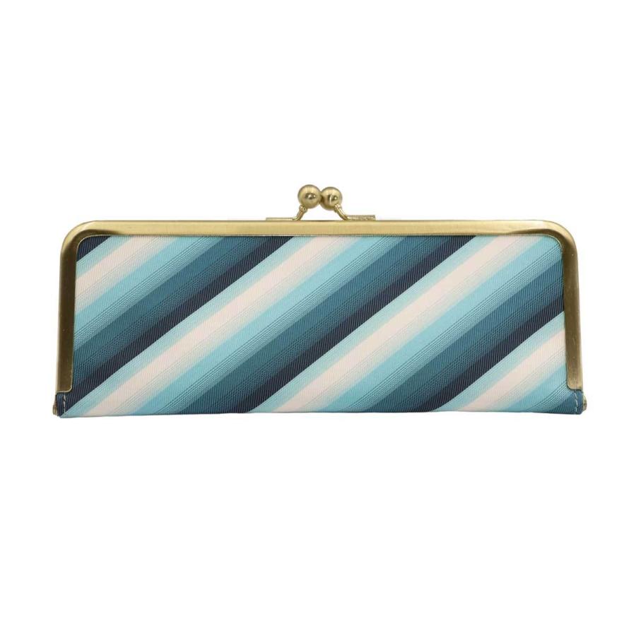 撥水加工・西陣織シルク・抗菌・抗ウイルス・がま口マスクケース・グラデーションストライプ・日本製 |  | 02