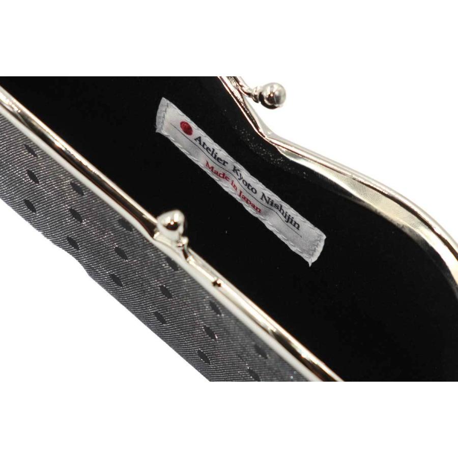 西陣織シルク×艶やかナイロン・山型眼鏡ケース・水玉・スパークリングネイビー・日本製 |  | 05