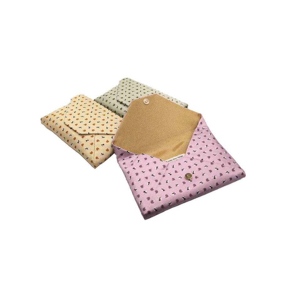 お座りパンダ&もぐもぐパンダ・西陣織シルク・和風クラッチ（数寄屋袋）・B5サイズタブレット対応・撫子色（なでしこいろ）・日本製 |  | 08