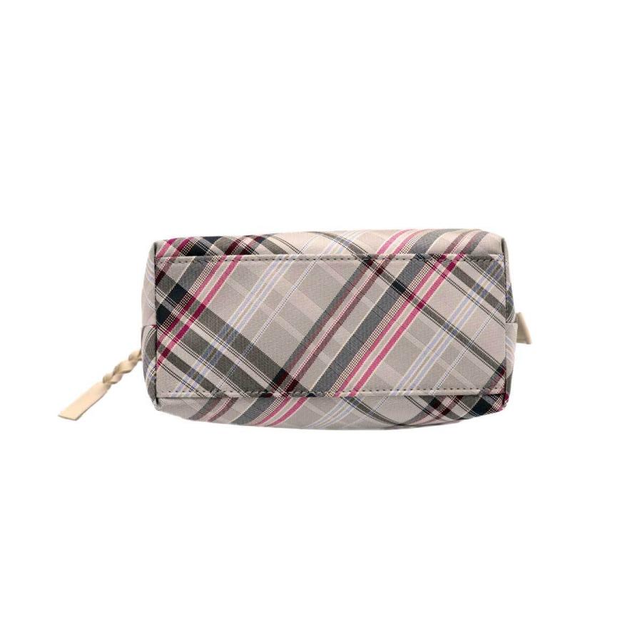 撥水加工・西陣織シルク・がばっと開くコスメポーチ・マルチチェック・アッシュグレー・レディース・日本製 |  | 04