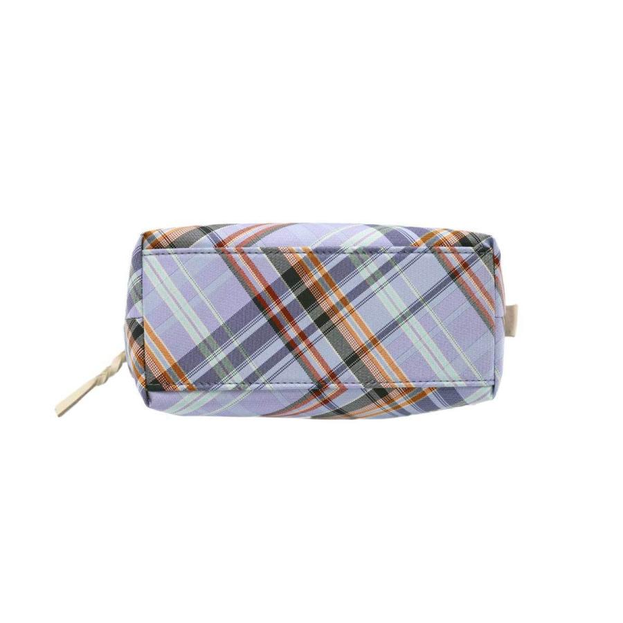 撥水加工・西陣織シルク・がばっと開くコスメポーチ・マルチチェック・スカイブルー・レディース・日本製 |  | 04