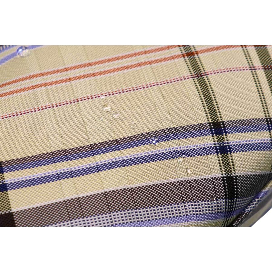 撥水加工・西陣織シルク・がばっと開くコスメポーチ・マルチチェック・スカイブルー・レディース・日本製 |  | 07