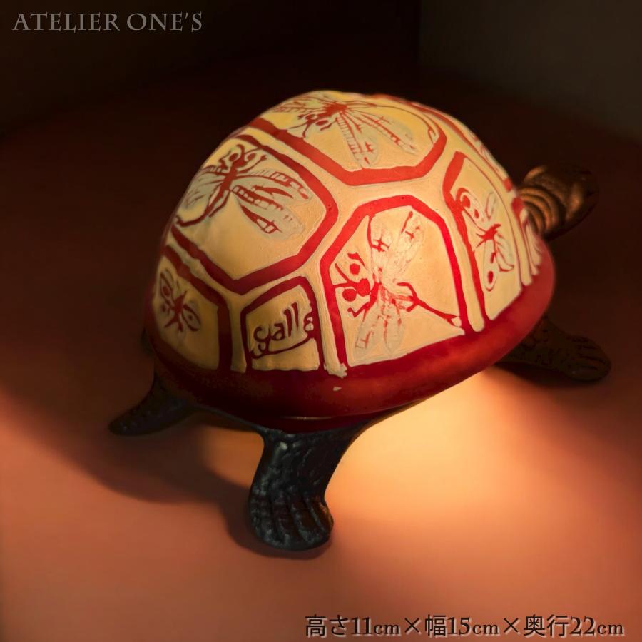証明書付】【希少】 エミールガレ 亀型 ランプ 高さ11cm 幅15cm 奥行