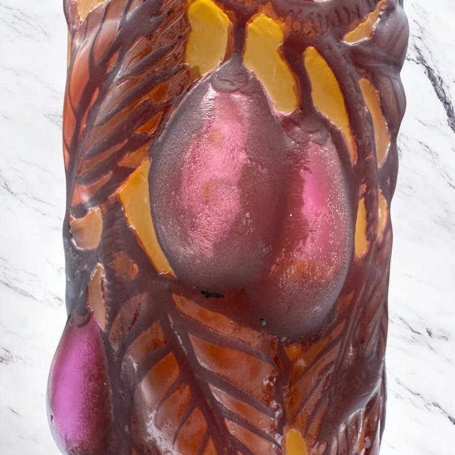 証明書付】】エミールガレ 花瓶 高さ35.5cm 幅10cm 奥行10cm カメオ