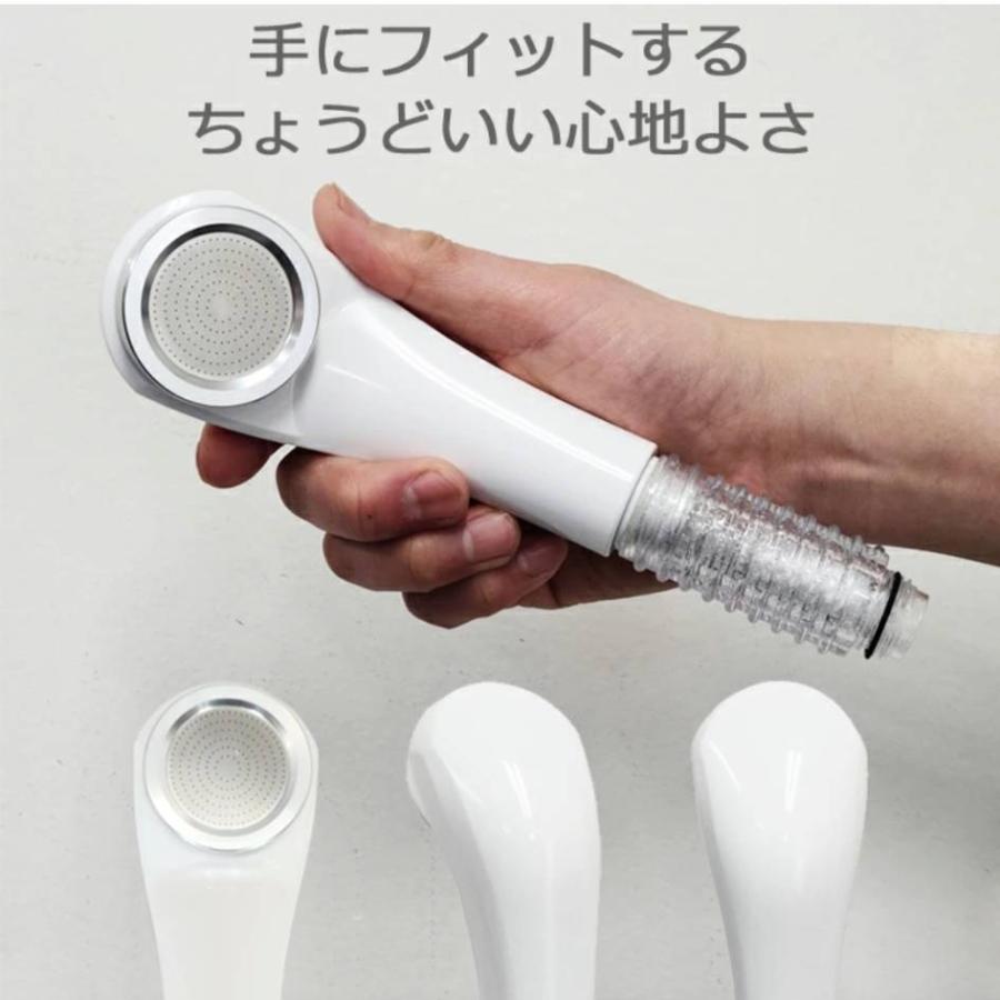 【アクアビュル】塩素除去 アクアビュルシャワーC ウルトラファインバブルシャワーヘッド  本体＋塩素除去カートリッジ コンパクト 旅するシャワーヘッドの画像