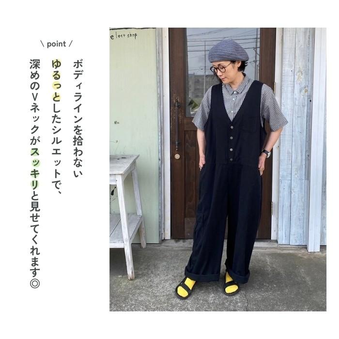 デニム&ツイルイージーサロペット 247583 ファッション