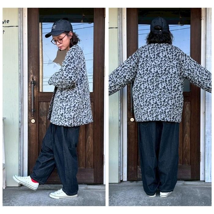 レオパード柄Vネックコート 70114547 ファッション レディース