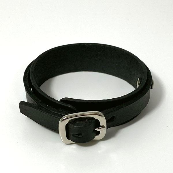 レザー ブレスレット リストバンド 2重巻き 牛革 本革 アクセサリー