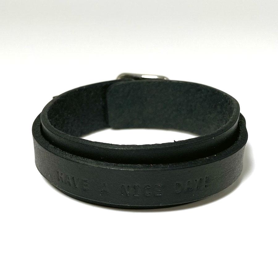 レザー ブレスレット リストバンド 2重巻き 牛革 本革 アクセサリー