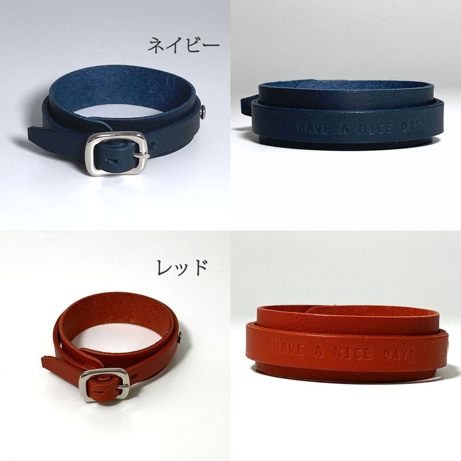 レザー ブレスレット リストバンド 2重巻き 牛革 本革 アクセサリー