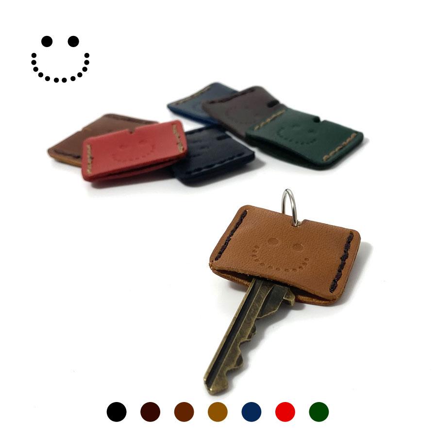 ニコちゃん キーカバー キーキャップ キーホルダー 革 かわいい