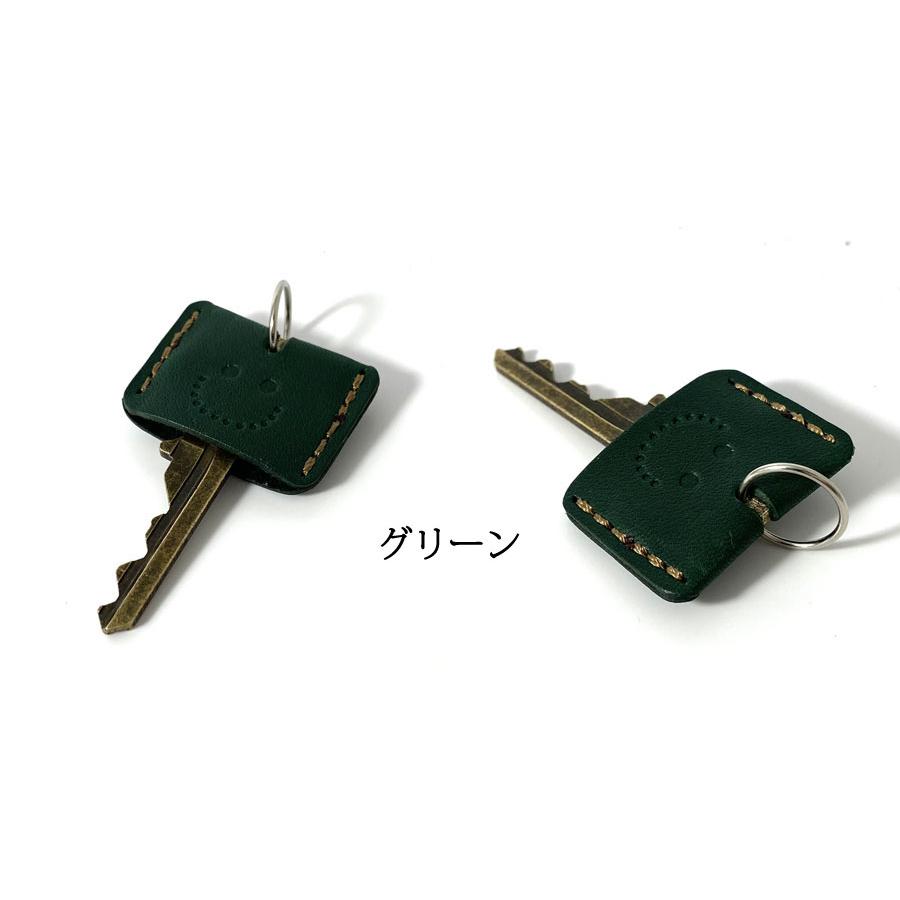 ニコちゃん キーカバー キーキャップ キーホルダー 革 かわいい