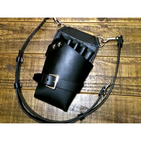 超お買い得！】シザーケース レザー 10104 ネイビー ブラック ウエスト