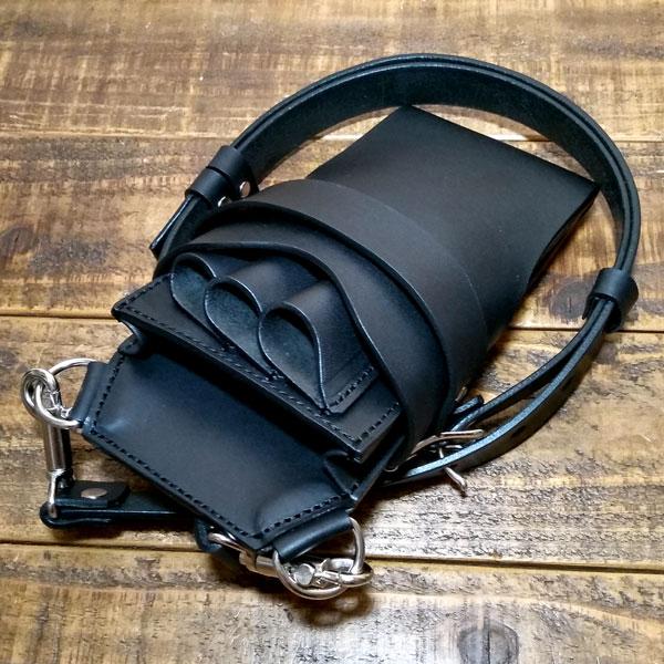 ハンドメイド　ヌメ革シザーケース シザーケース プロ用 レザー 革 シザーホルダー ヌメ革 本革 タンニン