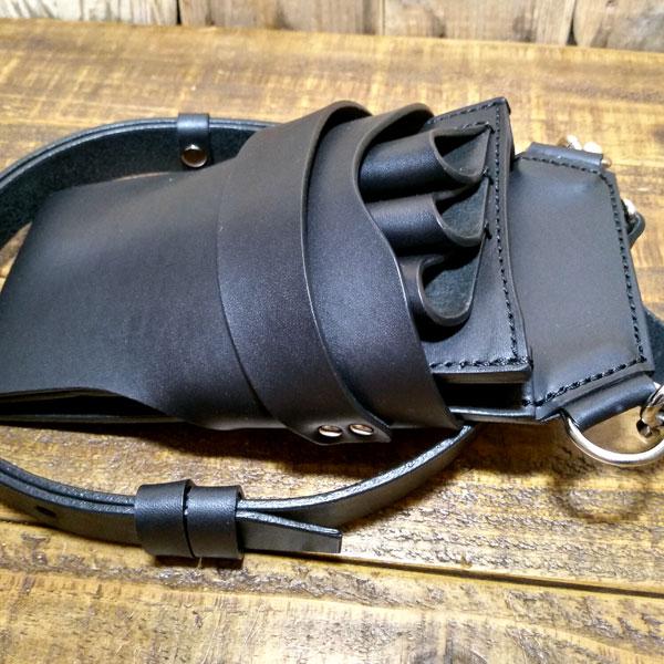 シザーケース プロ用 レザー 革 シザーホルダー ヌメ革 本革 タンニン