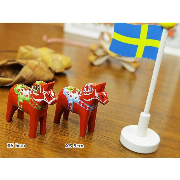 ダーラナホース グラナス レッド&ホワイト ダーラナホース 5cm レッド Grannas グラナス スウェーデン雑貨 : 北欧