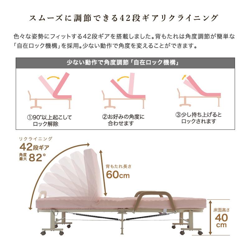 アテックスベッド 【公式店】 収納式 リクライニングベッドセット