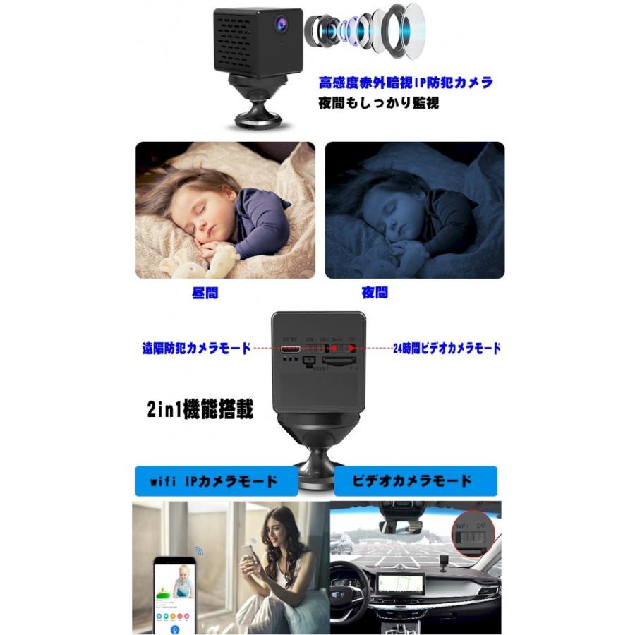 防犯カメラ 2in1 デジタルビデオカメラフルHD IPネットワークカメラ AI